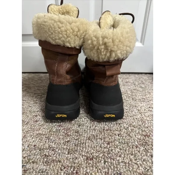 UGG Adirondack Half Lined Leather eVent Waterproof Vibram Boots USA Size 11