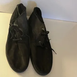 UGG Ankle Chukka Boots Shoes Adult Size 15 Black Suede Lace Up Faux Fur Lined