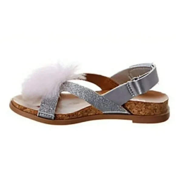 UGG Australia Girls 3 Fonda Sandals Girls 3 Pom-pom Glitter Open-toe Kids Shoes