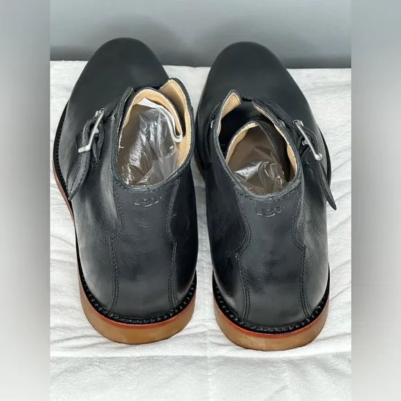 UGG Australia Graham Black Leather Monk Strap Boots