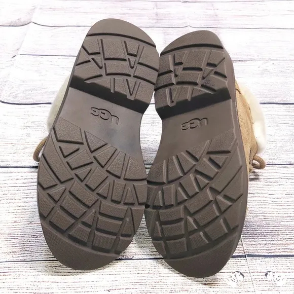 Ugg Australia Kids Tan Azell Hiker Suede Ankle Winter Boots shoes Size 11Toddler