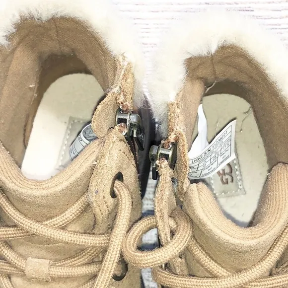 Ugg Australia Kids Tan Azell Hiker Suede Ankle Winter Boots shoes Size 11Toddler