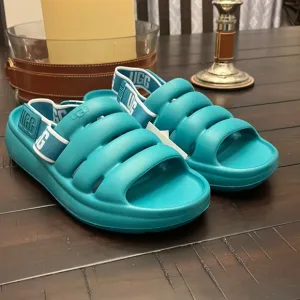 Ugg Australia Sport Yeah Slides Sandals Shoes New Teal Women’s Size 9