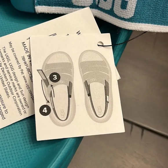 Ugg Australia Sport Yeah Slides Sandals Shoes New Teal Women’s Size 9