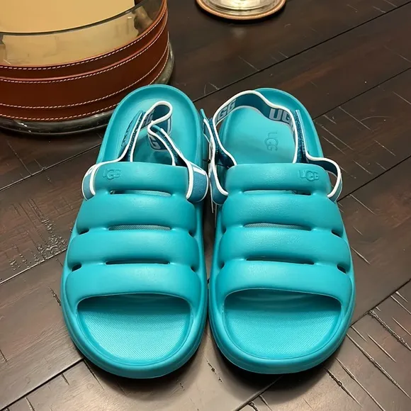 Ugg Australia Sport Yeah Slides Sandals Shoes New Teal Women’s Size 9