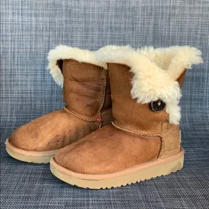 UGG Bailey Button II Chestnut Cozy Winter Boots Toddler size 10