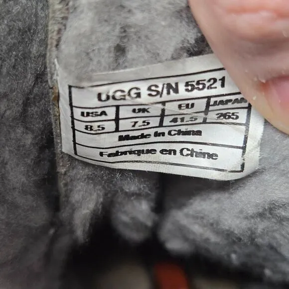 UGG BUTTE COLD WEATHER WATERPROOF MID BOOTS BROWN GRAY SHEARLING MENS SIZE 8.5