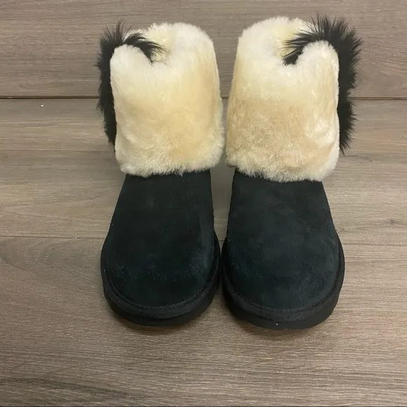 UGG | Classic Mini Wisp Black White Boots NEW IN BOX Size 7