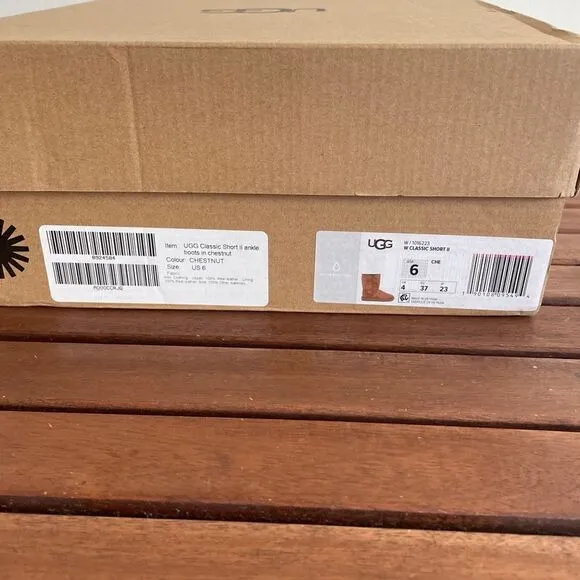 UGG Classic Short II Boots Chestnut USA Women Size 6/UK 4/EU 37