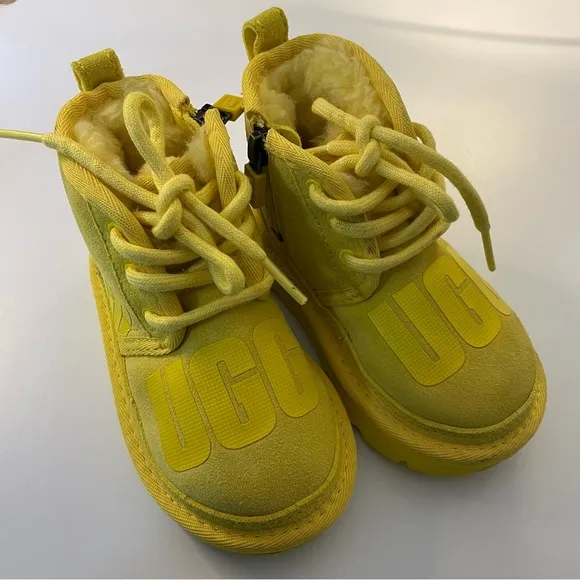 UGG Classic Toddler Neumel II Suede Boots Samba Yellow Winter Wool Chukka Kids 7