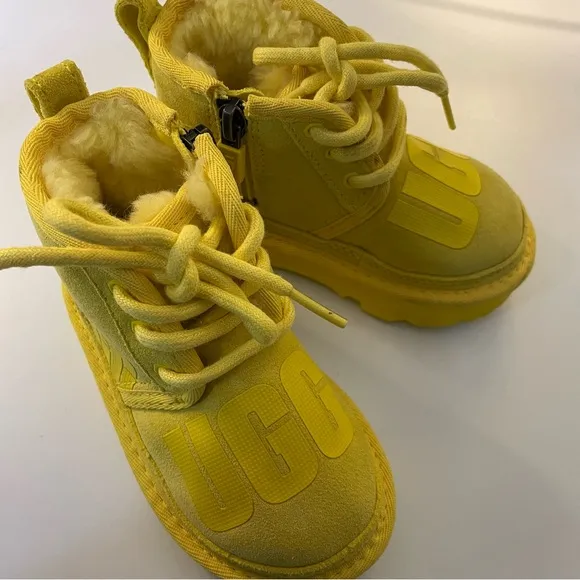 UGG Classic Toddler Neumel II Suede Boots Samba Yellow Winter Wool Chukka Kids 7