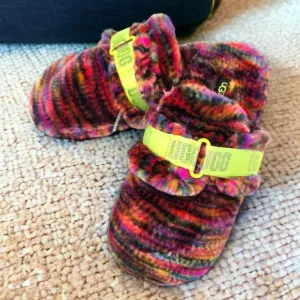 UGG Faux Shearling Mens Size 10 Fluff It Pixilated Slipper Slide Shoe Multicolor
