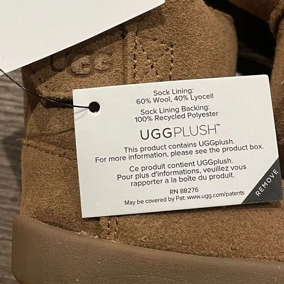 UGG I KEELAN Boot Infant 0/1 Chestnut Suede Shoes Fur Lined Winter Boots NEW