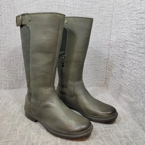 UGG Janina Women's Size 6 US Olive Green Knee High Waterproof Rain Boots 1017387