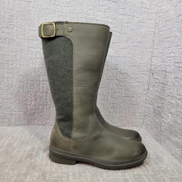 UGG Janina Women's Size 6 US Olive Green Knee High Waterproof Rain Boots 1017387