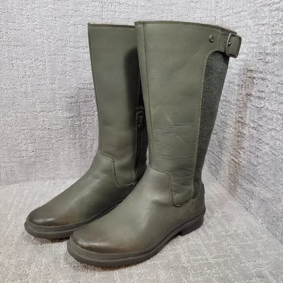 UGG Janina Women's Size 6 US Olive Green Knee High Waterproof Rain Boots 1017387