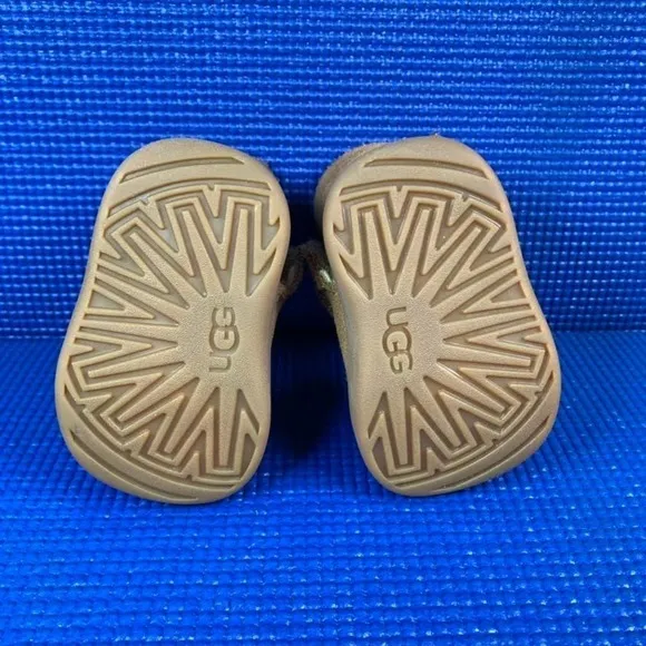 UGG KEELAN Kids-Baby Girls Size 0/1 (0-12 Months)Chestnut Brown Fur Boots Shoes
