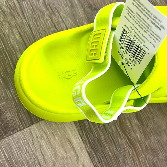 UGG Key Lime T Sport yeah Slides Sandal size 11 and 12 kids size available New