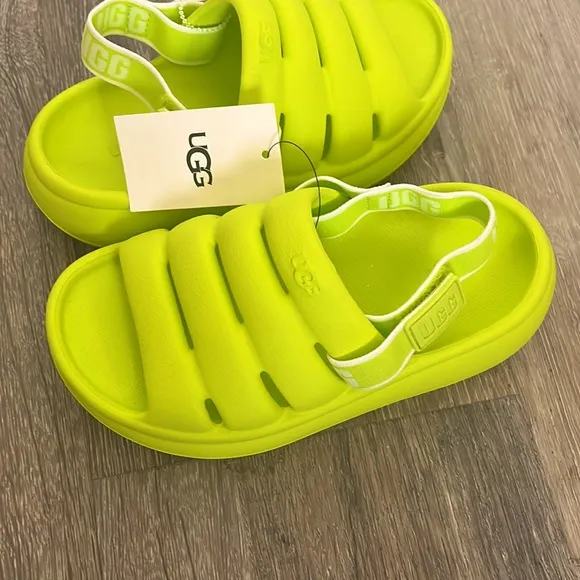 UGG Key Lime T Sport yeah Slides Sandal size 11 and 12 kids size available New