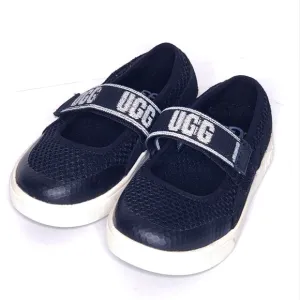 UGG Kids Toddle Black Rennon Skimmer Glitter Shoes Size