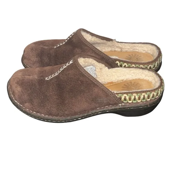 UGG Kohala chocolate brown suede clog slip on shoes