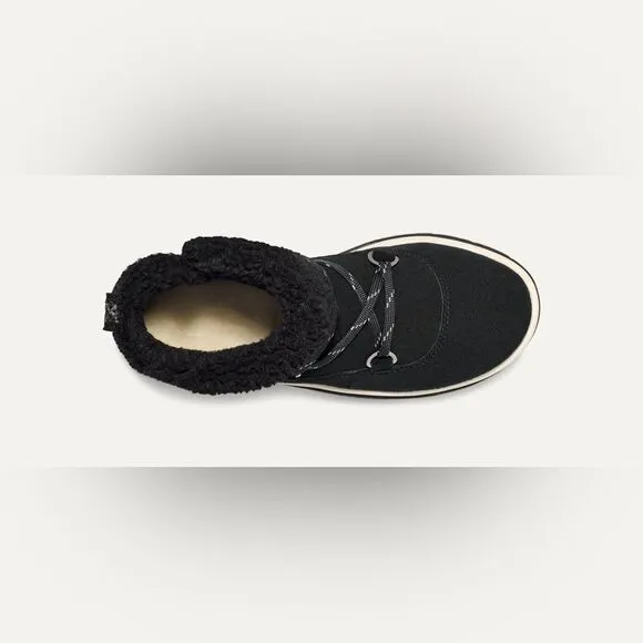 UGG Lakeside Heritage Lace Sneaker Boots Waterproof Suede Black 9