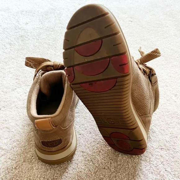 Ugg Lakesider Ankle Sneaker Boots in Chesnut Leather Sz 5