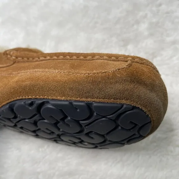 UGG Men's Tan Chestnut Ascot Suede Fur Slippers Shoes Size 12