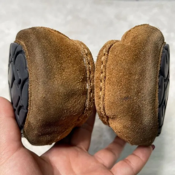UGG Men's Tan Chestnut Ascot Suede Fur Slippers Shoes Size 12