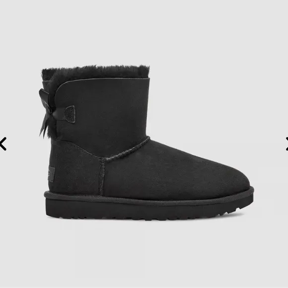 UGG Mini Bailey Bow II black Women SIZE 8 new