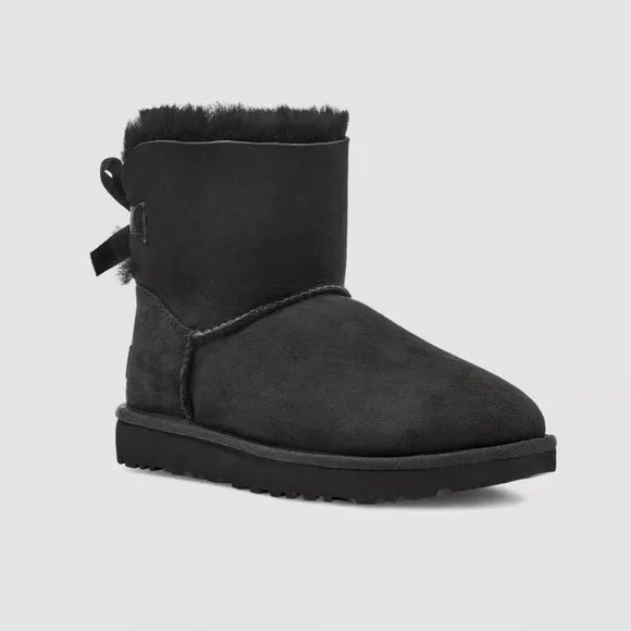 UGG Mini Bailey Bow II black Women SIZE 8 new