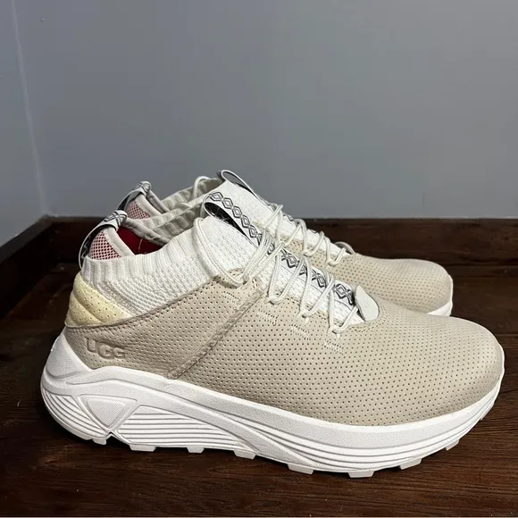 UGG Miwo Sport High Hyperweave Trainer beige Shoes Vibram  Men’s Sz 7