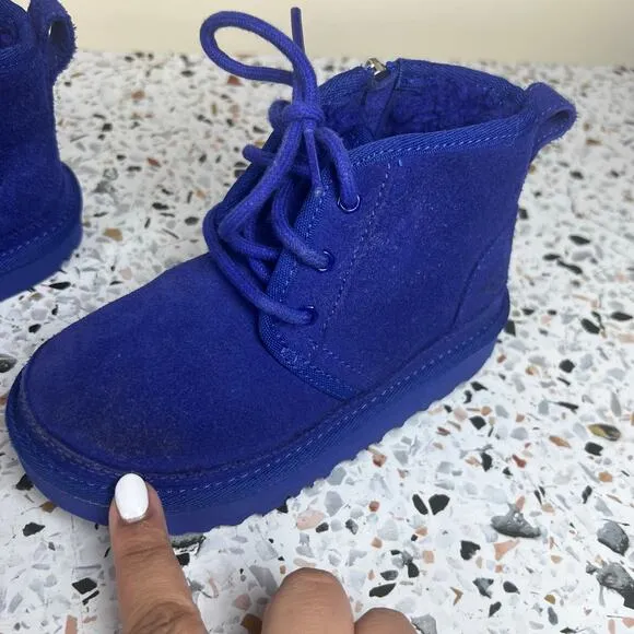 Ugg Neumel II Kid's Suede Boot in Blue
