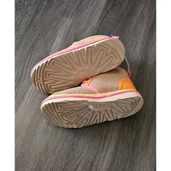 UGG Neumel II Tan/Pink/Orange NWOT Girls 6/Womens 8
