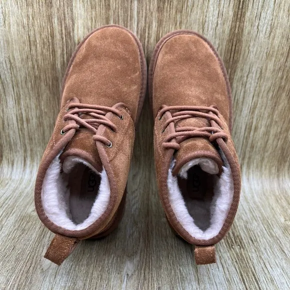 UGG Neumel Women's Size 8 Chestnut Brown Suede Slip On Booties Shoes 1094269