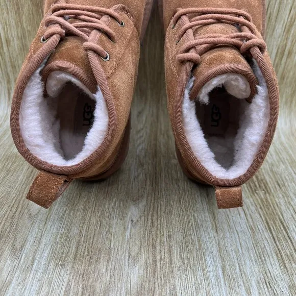 UGG Neumel Women's Size 8 Chestnut Brown Suede Slip On Booties Shoes 1094269