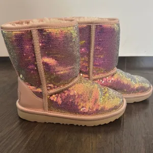 UGG Pink and Gold Sequin Boots
