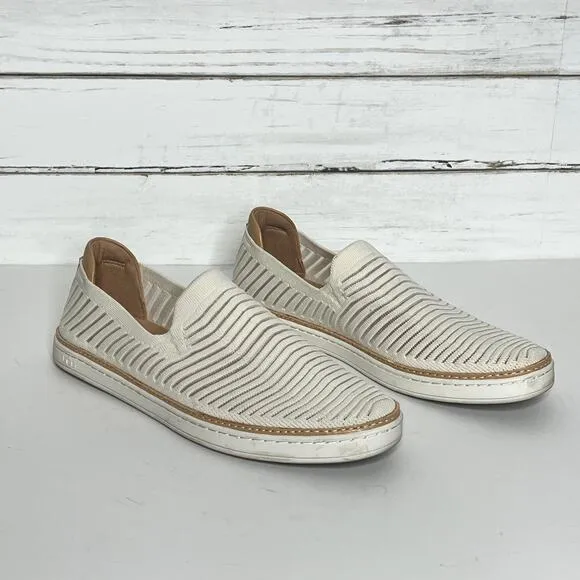 Ugg Sammy Breeze Slip On Sneaker White Shoe Size 10