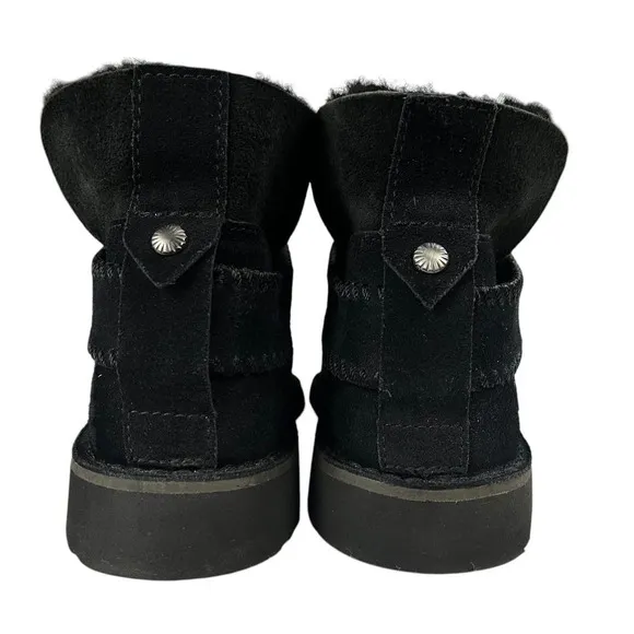 Ugg Shoes Women 6 McKay 1012358 Black Suede With Faux Fur Lining Boot