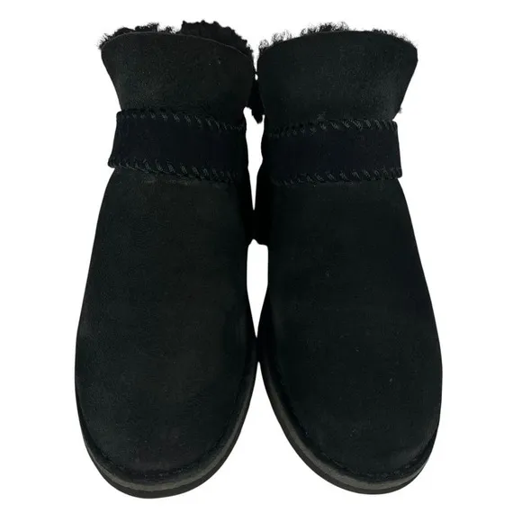 Ugg Shoes Women 6 McKay 1012358 Black Suede With Faux Fur Lining Boot