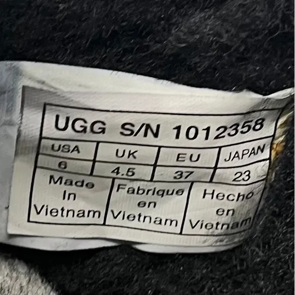 Ugg Shoes Women 6 McKay 1012358 Black Suede With Faux Fur Lining Boot