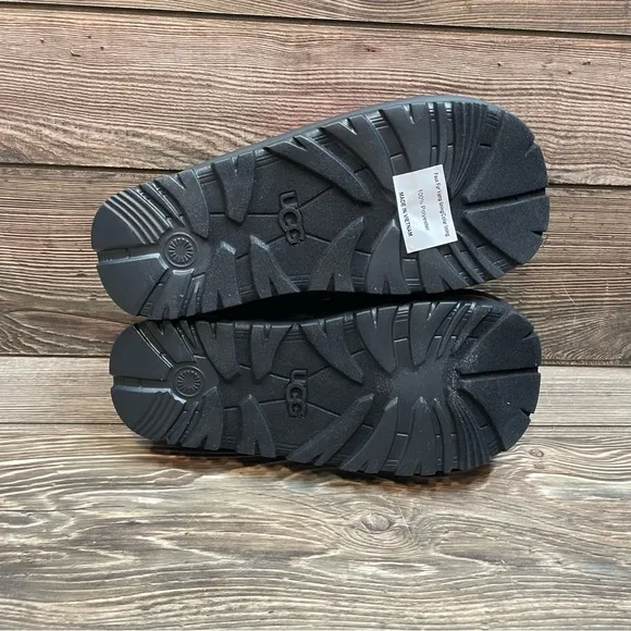 Ugg Spaceslider Tech Slide Platform‎ Slipper Shoes Black Pink Size 8 NEW