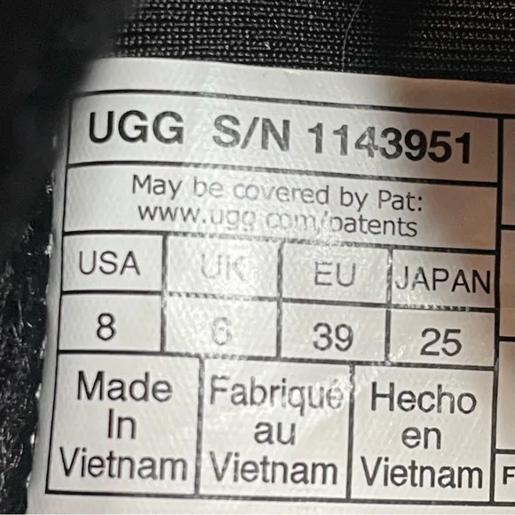 Ugg Spaceslider Tech Slide Platform‎ Slipper Shoes Black Pink Size 8 NEW