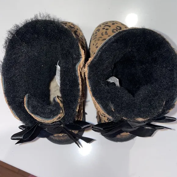 Ugg Toddler Bailey Bow Leopard Boots Chestnut