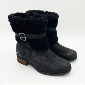 UGG WOMEN'S BLAYRE II WATER RESISTANT BOOTS Black Size 8