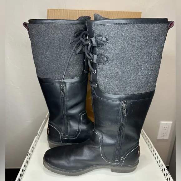 UGG Women’s Elsa Black Boots Size 9.5
