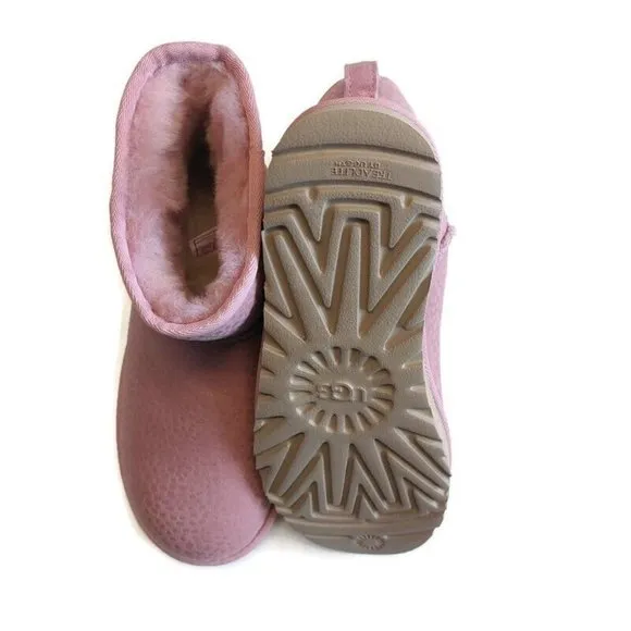 UGG Womens Size 8 Classic Mini Sparkle Spots Fashion Boots Shell Pink 1120893