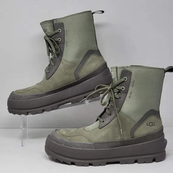 UGG Women's Size 9.5 The Lug Waterproof Combat Boots Moss Green 1143833 New