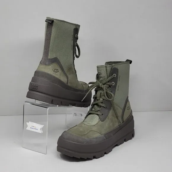 UGG Women's Size 9.5 The Lug Waterproof Combat Boots Moss Green 1143833 New