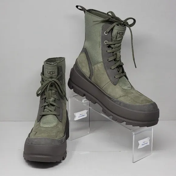 UGG Women's Size 9.5 The Lug Waterproof Combat Boots Moss Green 1143833 New